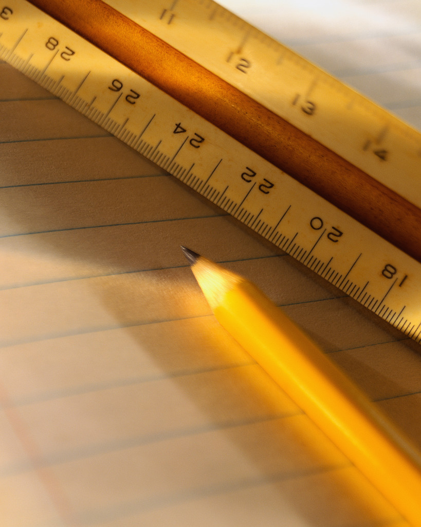 ruler and pencil graphic