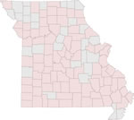 graphic of the state of Missouri representing the provider map