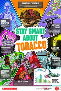 Get Smart About Tobacco” colorful poster