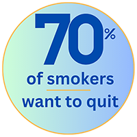 70% of smokers want to quit